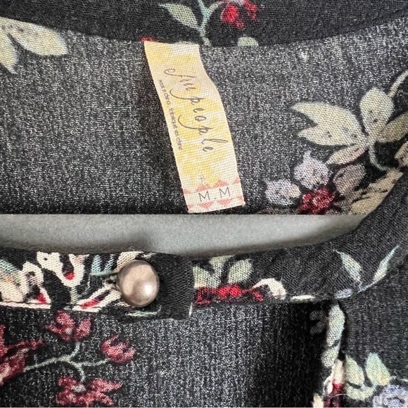 Free People Floral Tunic Top Medium - Picture 5 of 8
